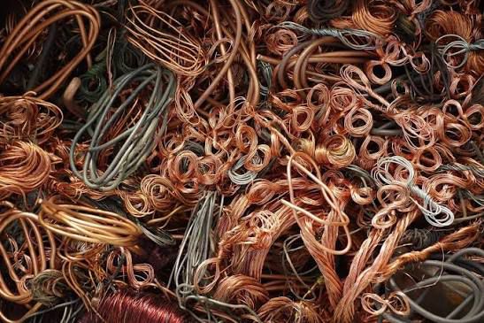 Recycled mixed copper wires ready for industrial processing