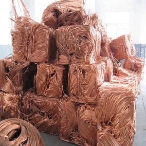 Compressed copper wire bales prepared for recycling
